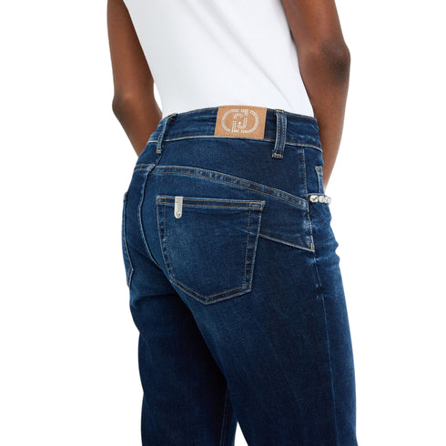 Jeans Donna Slim con strass dettaglio retro
